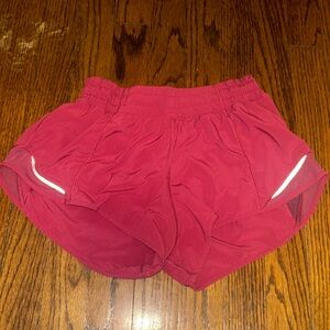 Pink Lululemon Hotty Hot Shorts